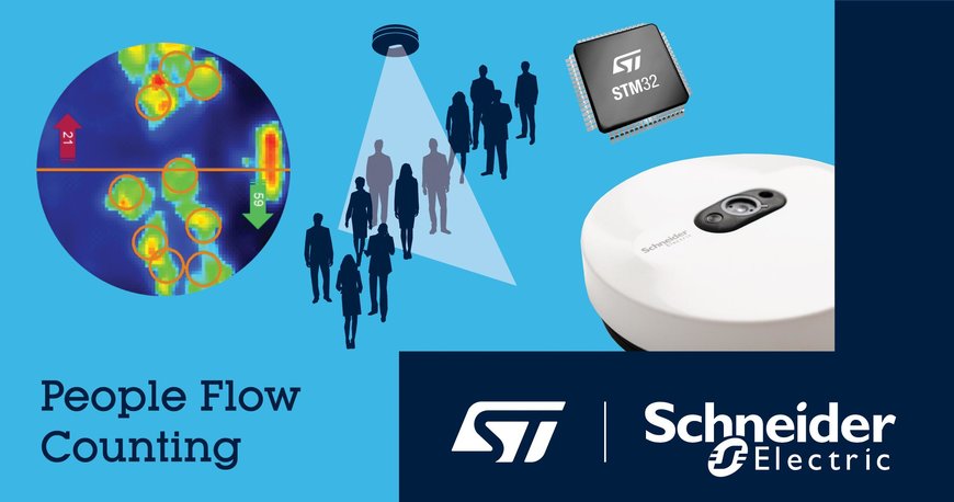 STMICROELECTRONICS AND SCHNEIDER ELECTRIC REVEAL ADVANCED PEOPLE-COUNTING SOLUTION USING ARTIFICIAL INTELLIGENCE ON STM32 MICROCONTROLLER